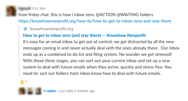 The original link: 'How to get to inbox zero (and stay there)'