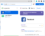 The 1Password browser extension showing an autofill selection for Facebook
