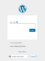 Screenshot of the WordPress two-factor authentication screen, showing "2FA Code" and a "Log in" button